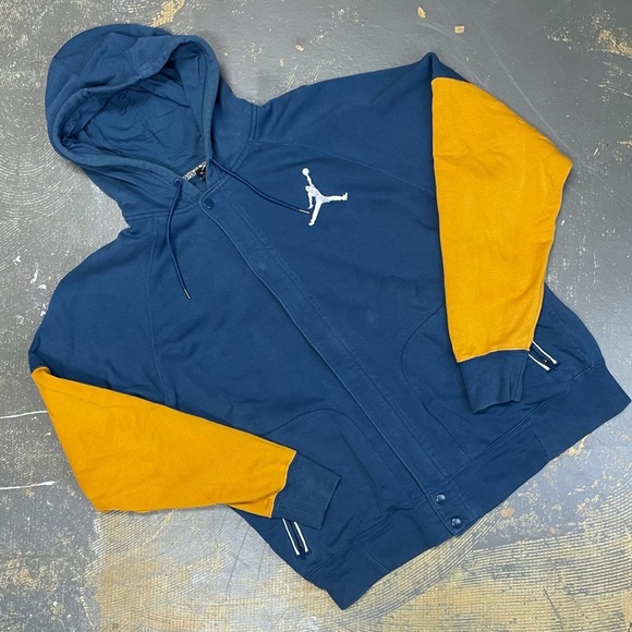 Air Jordan Laney Zip Button Up Hooded Jacket 689020-442 XL Nike Jumpman - Picture 11 of 12